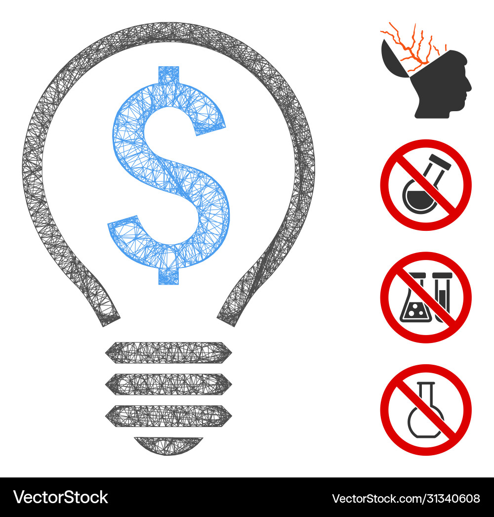 Patent bulb web mesh Patent bulb web mesh vector image