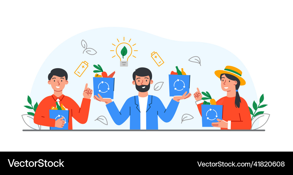 Sorting waste concept Sorting waste concept vector image