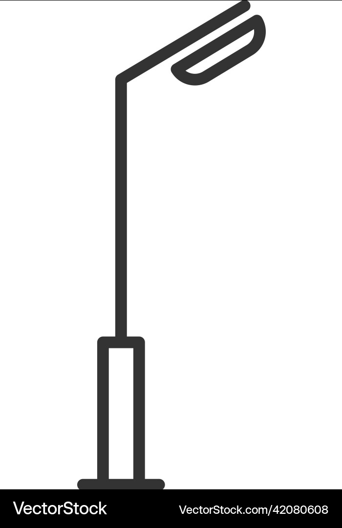 Street light pole icon outdoor lamp line symbol Street light pole icon outdoor lamp line symbol vector image