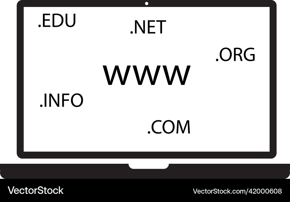 Website domain icon name registration Vector Image