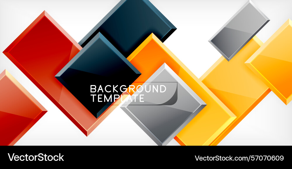 Abstract geometric design shiny squares overlap Abstract geometric design shiny squares overlap vector image