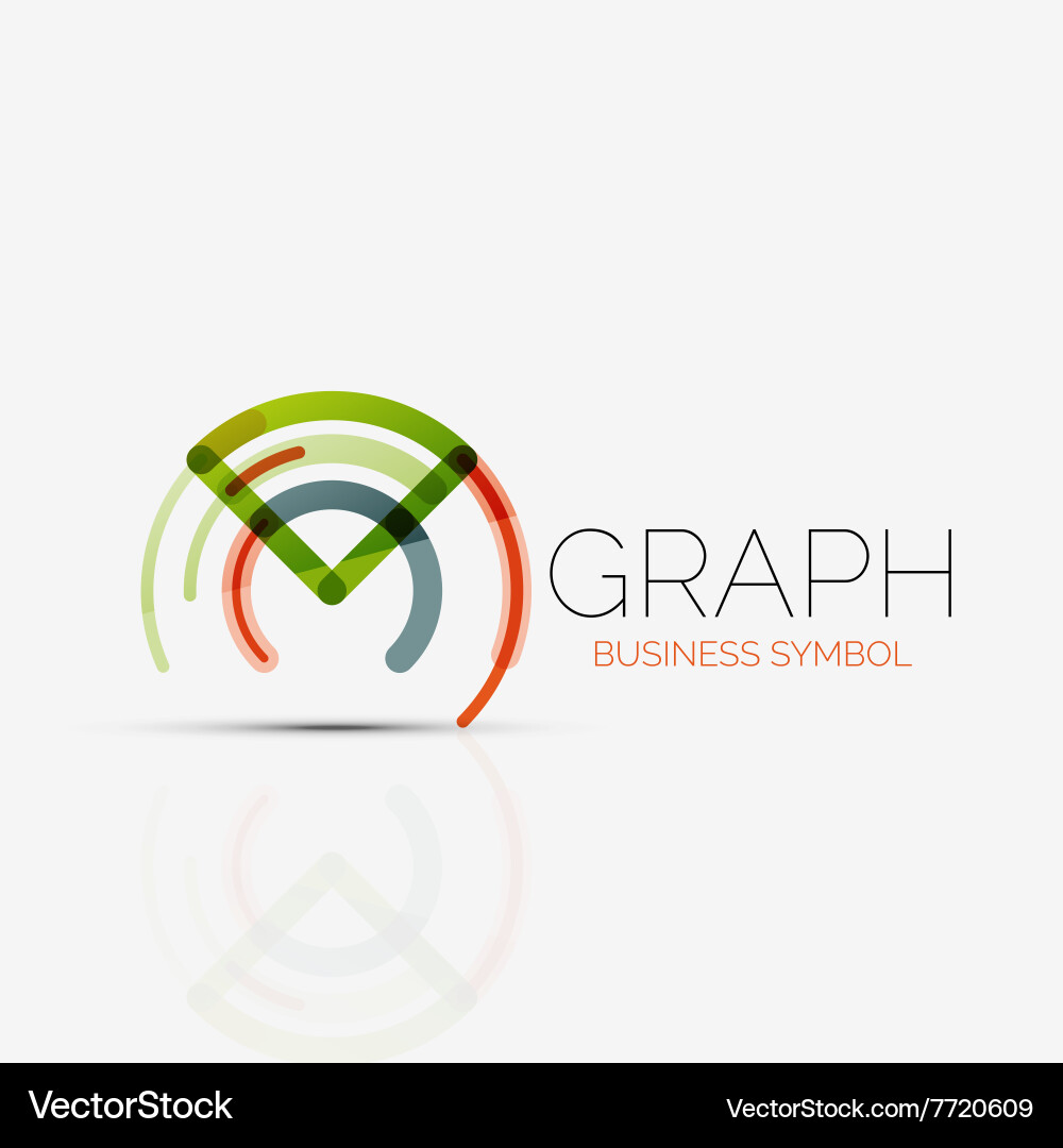Abstract logo idea linear chart or graph Vector Image