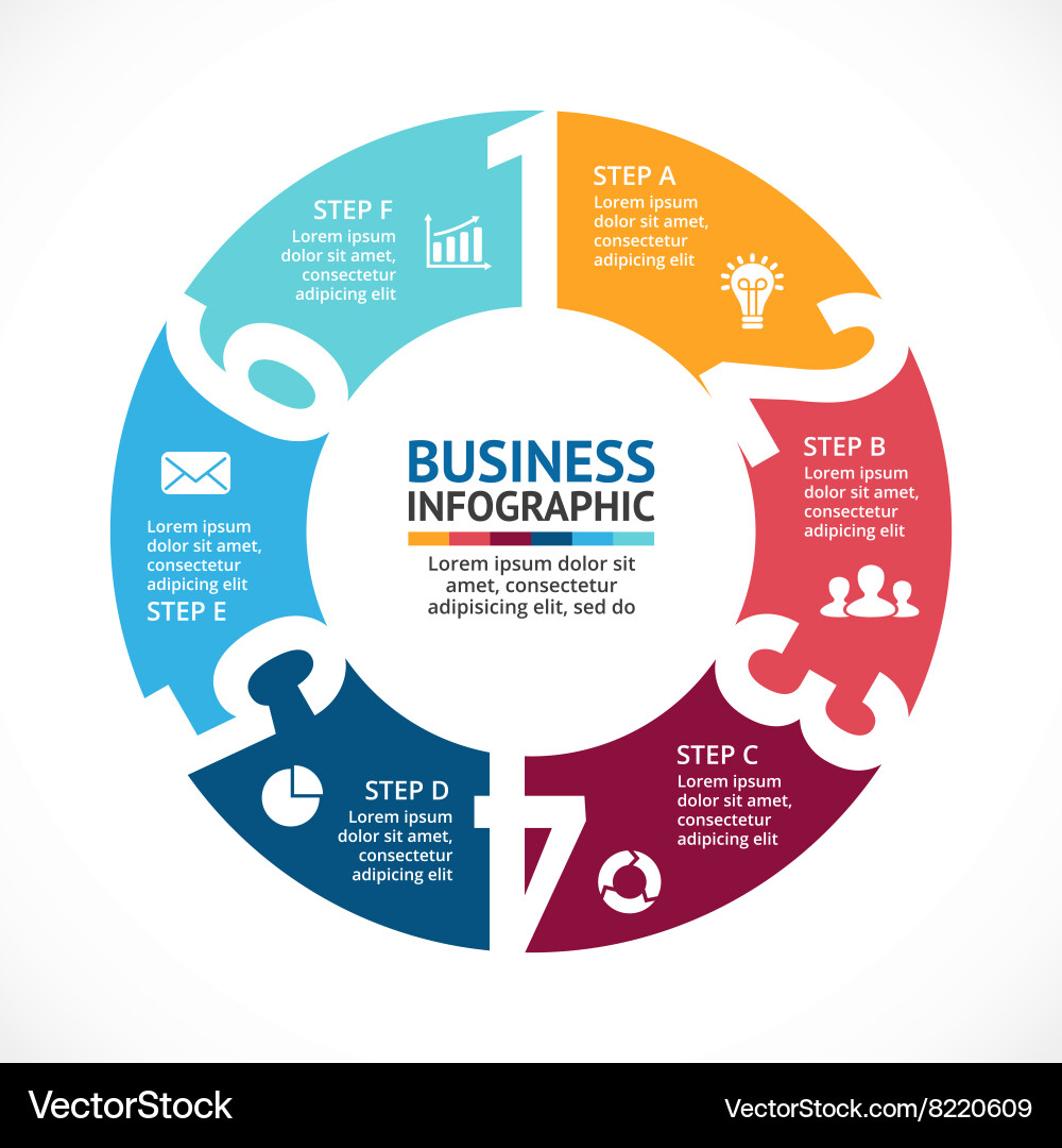 Circular Arrows Data Visualization Diagram Vector Image