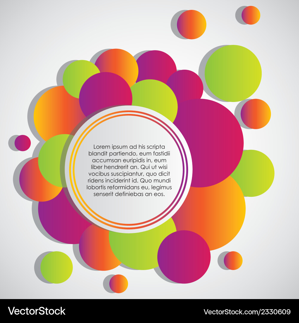 Colored circles with space for text Vector Image