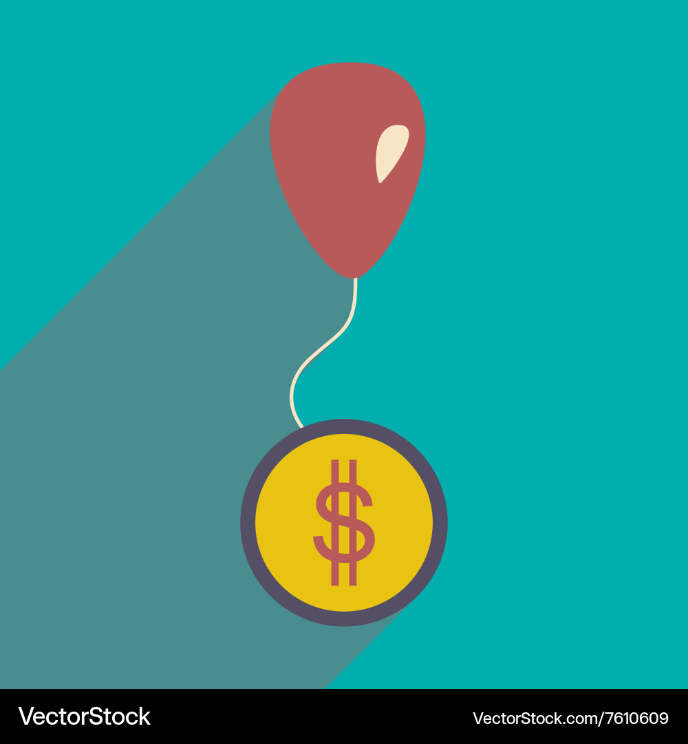 Flat design modern icon coin Royalty Free Vector Image