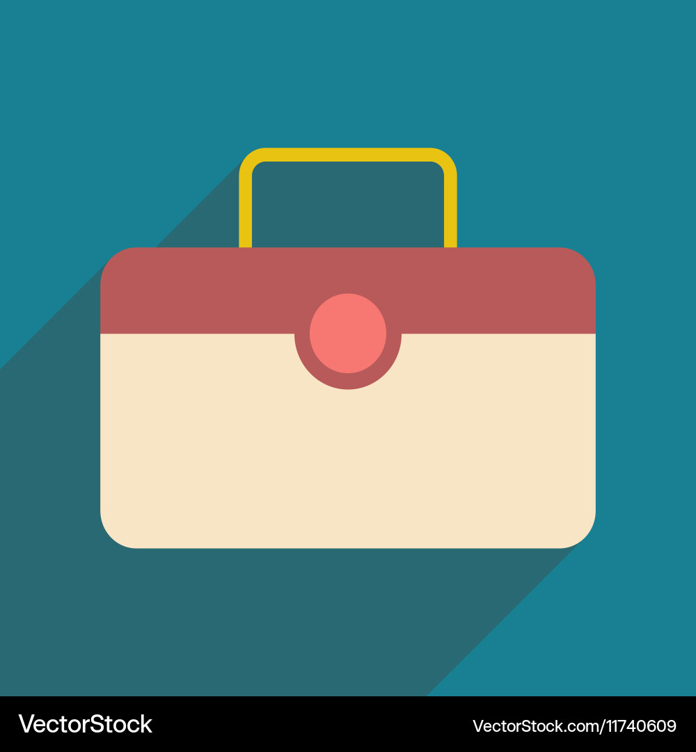 Flat with shadow icon and mobile application Vector Image