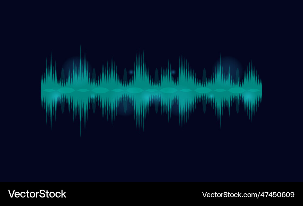 Hud sound music audio waveform interface element vector image