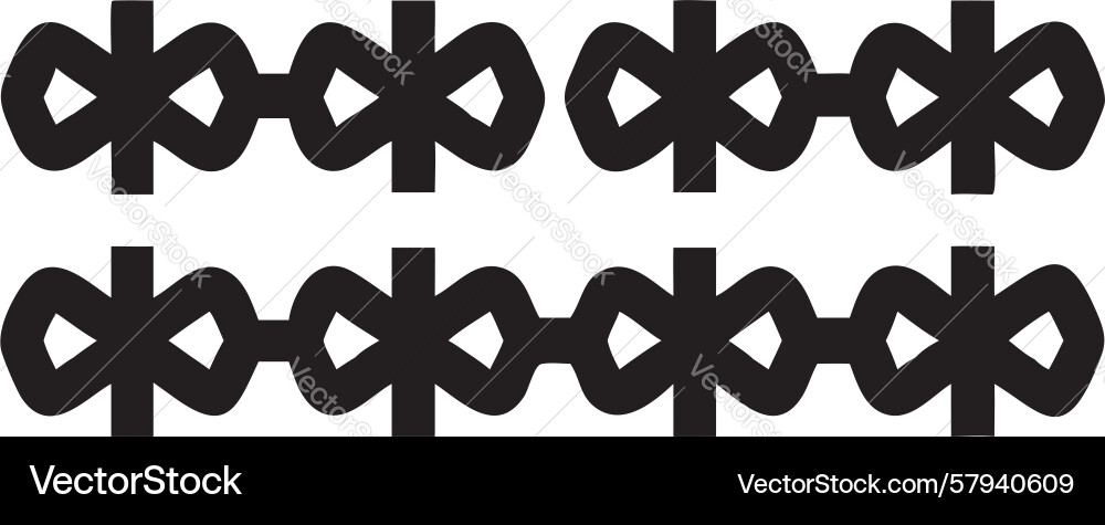 Interlocking Geometric Pattern Vector Image