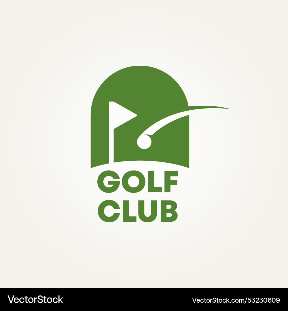 Minimalist sport golf club icon logo design Vector Image
