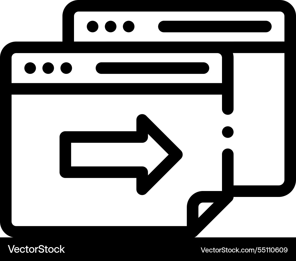 Next icon thin linear style design isolated Next icon thin linear style design isolated vector image