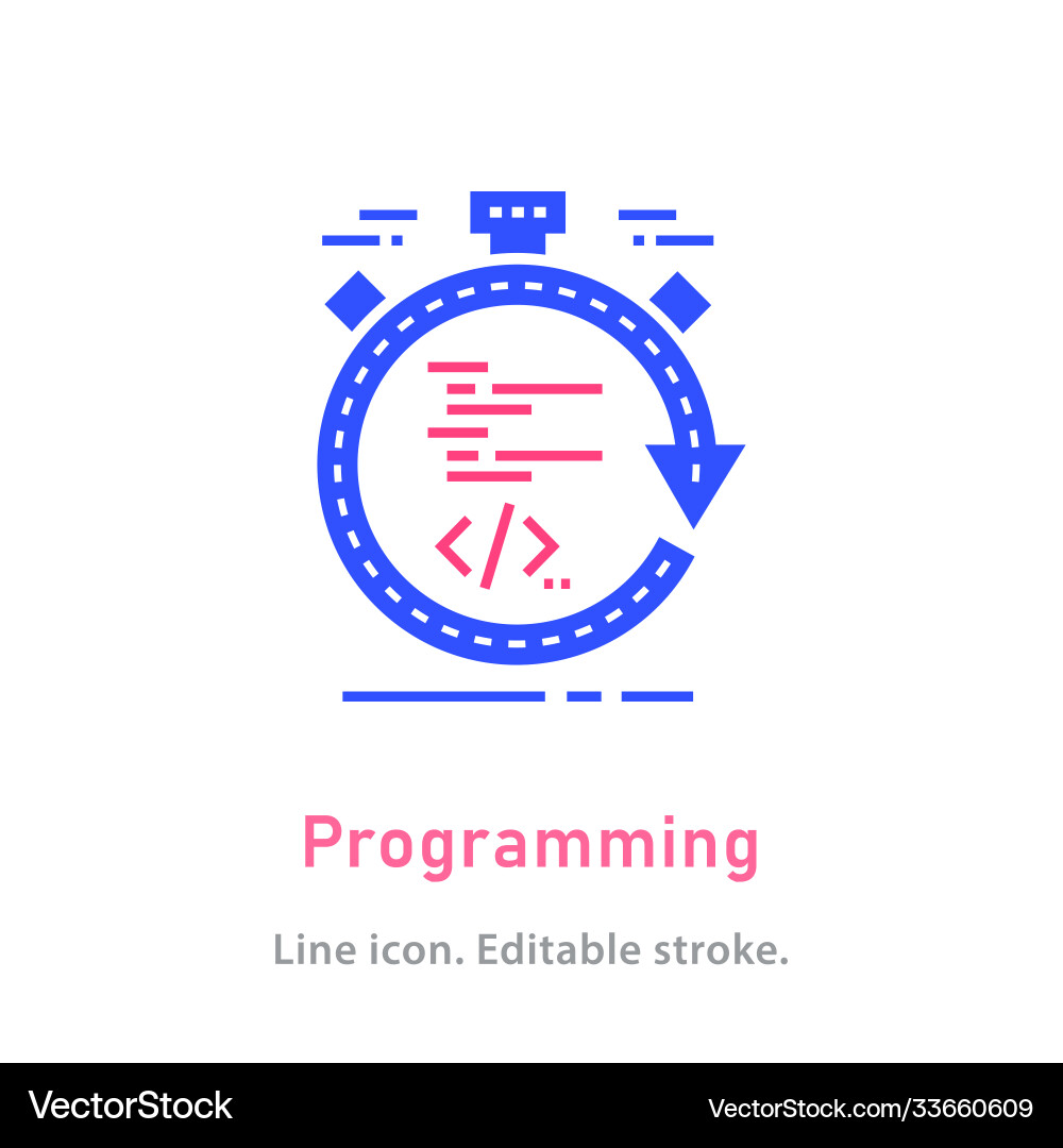 Programmierung Icon - Code & Systems vektorbild
