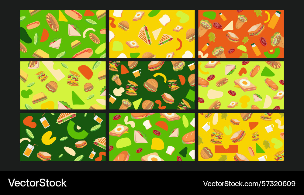 Vibrant zigzag abstract background set Vibrant zigzag abstract background set Vector Image
