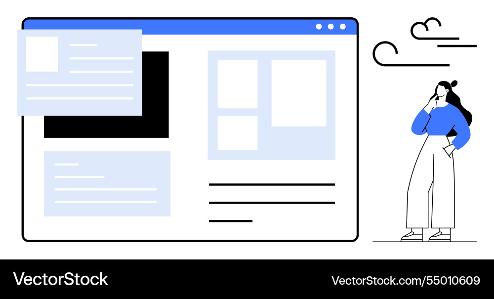 Website development and user experience concept Vector Image