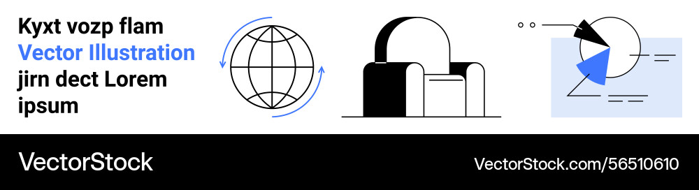 Abstract design elements featuring globe arch Abstract design elements featuring globe arch vector image