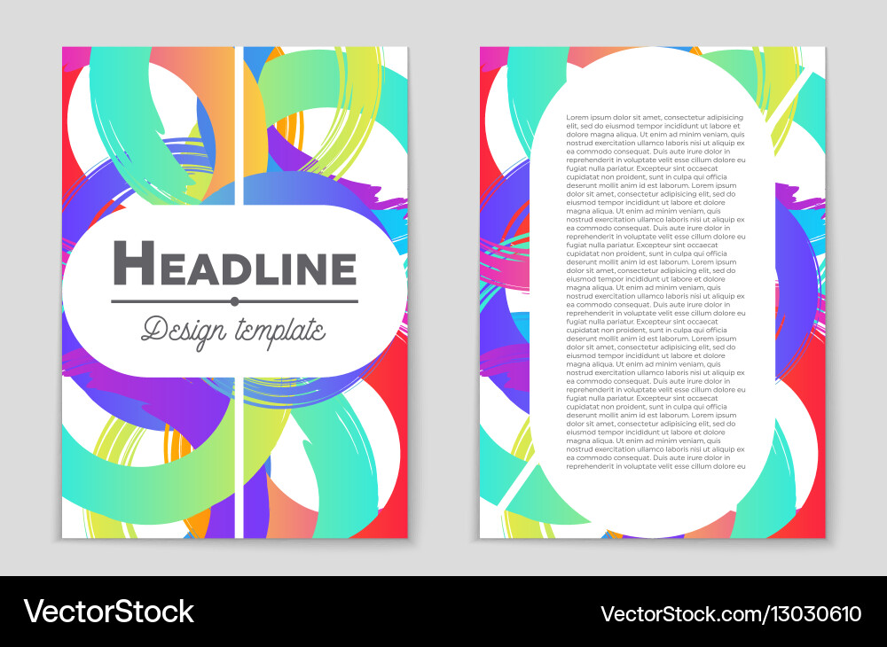 Abstract layout background set for art Vector Image