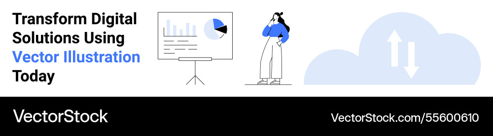 Analytics presentation with abstract cloud Analytics presentation with abstract cloud Vector Image