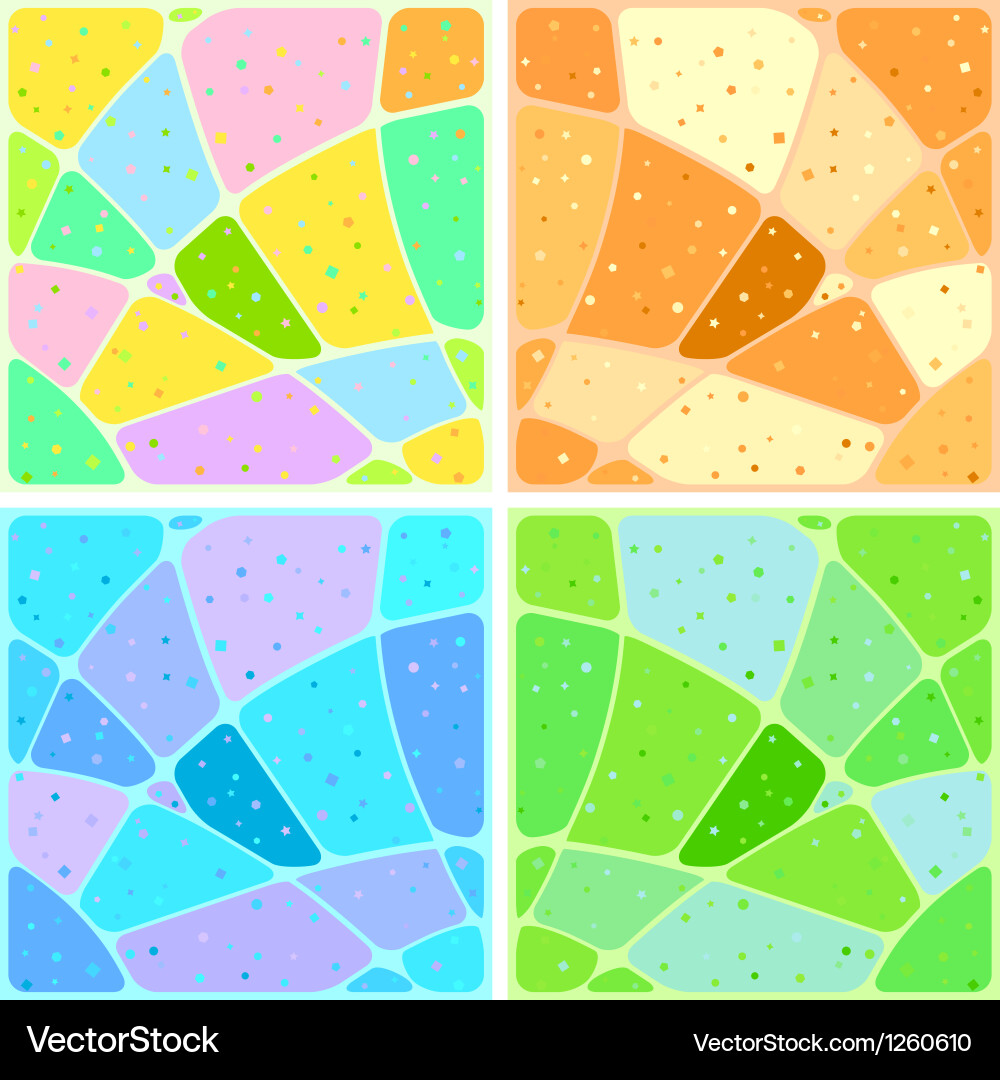 Backgrounds mosaic with patterns Vector Image