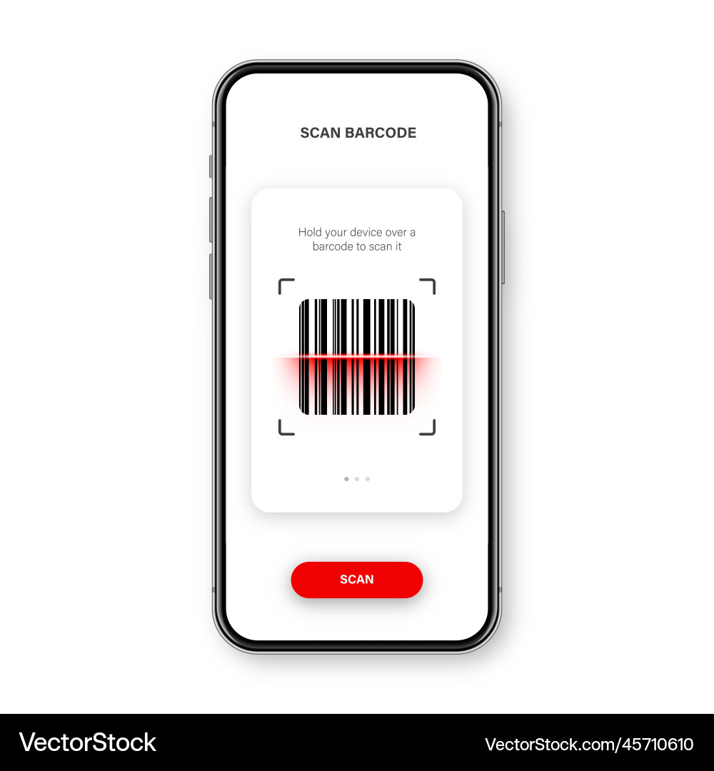 Barcode scanner reader app for smartphone Barcode scanner reader app for smartphone vector image