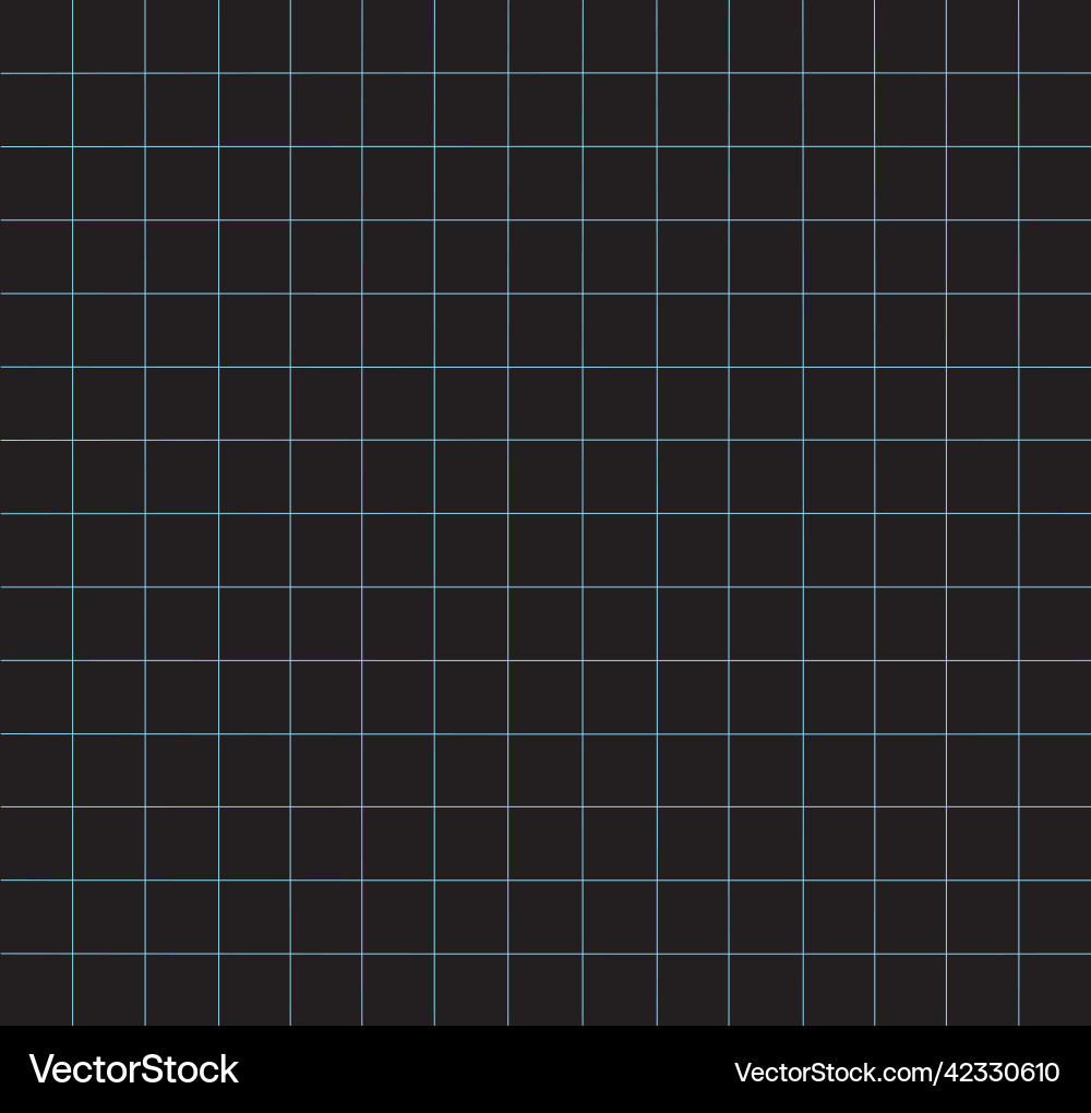Black grid notebook paper texture clean squared Black grid notebook paper texture clean squared vector image