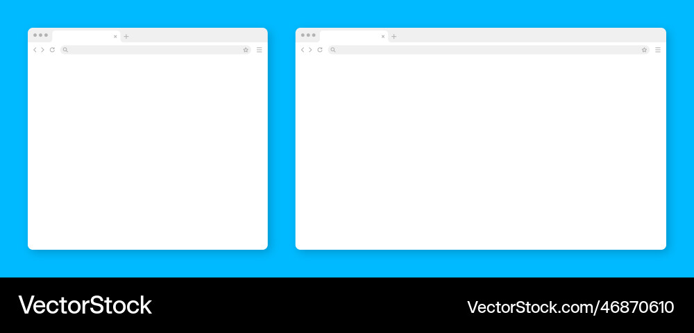 Blank web browser window with tab toolbar Blank web browser window with tab toolbar Vector Image