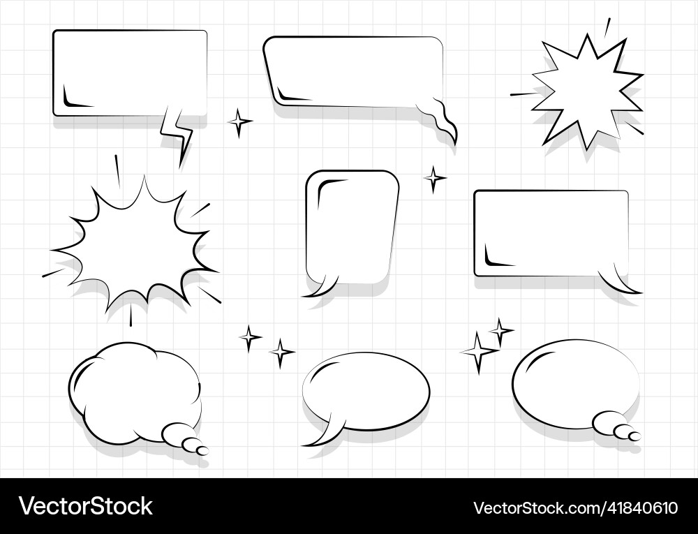 Bubbles speech set Vector Image