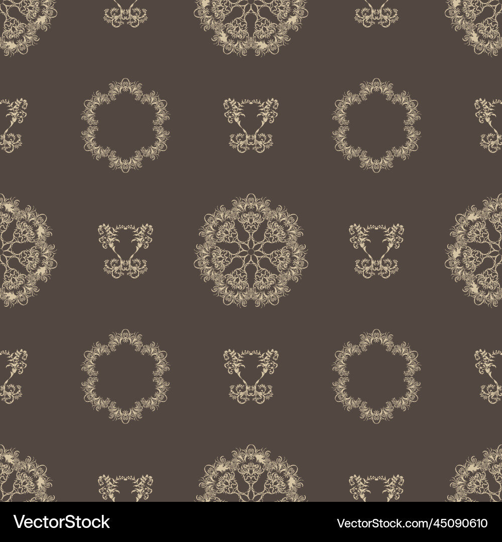 Damask seamless pattern element Damask seamless pattern element vector image