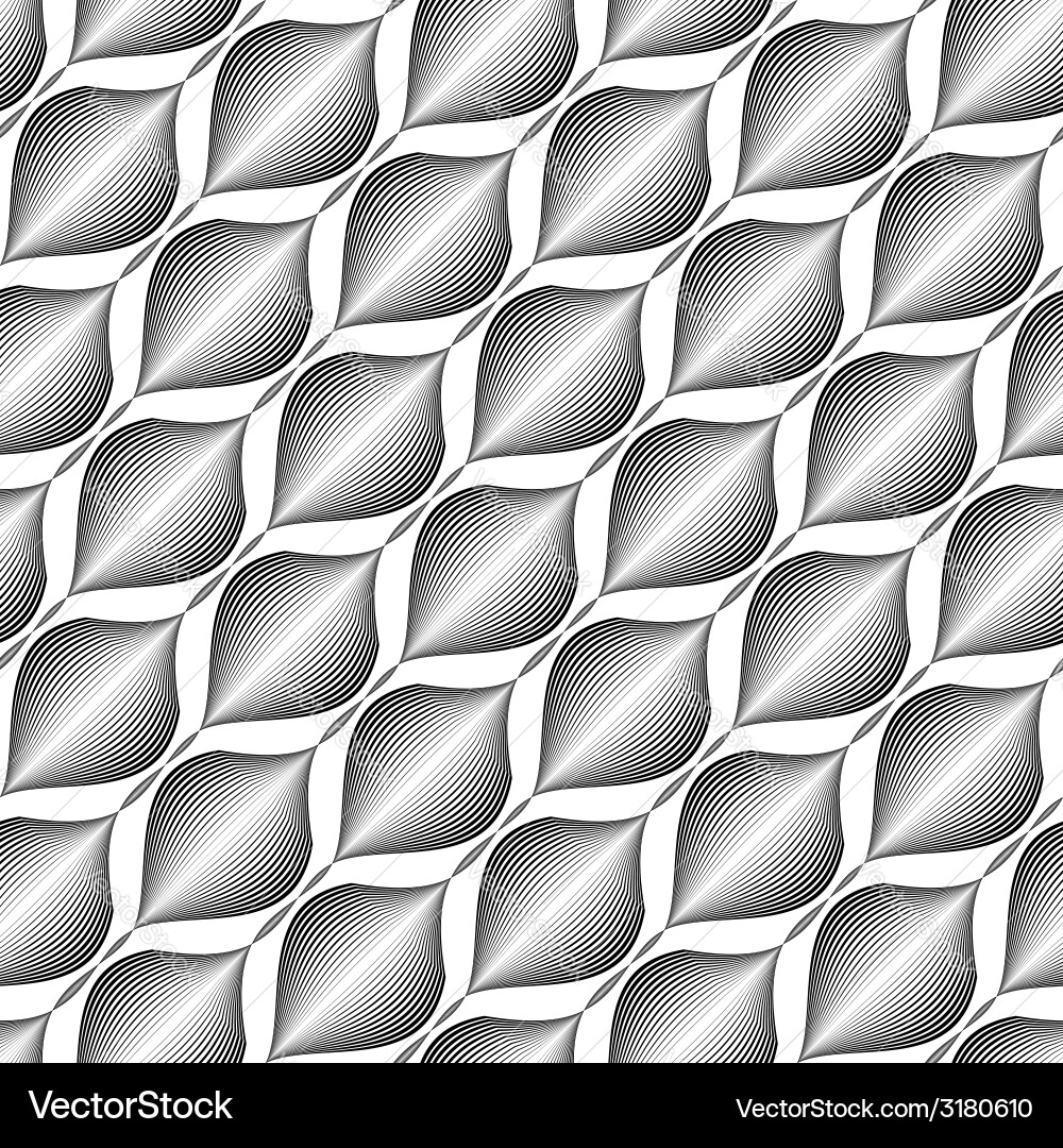 Design seamless monochrome zigzag wave pattern vector image