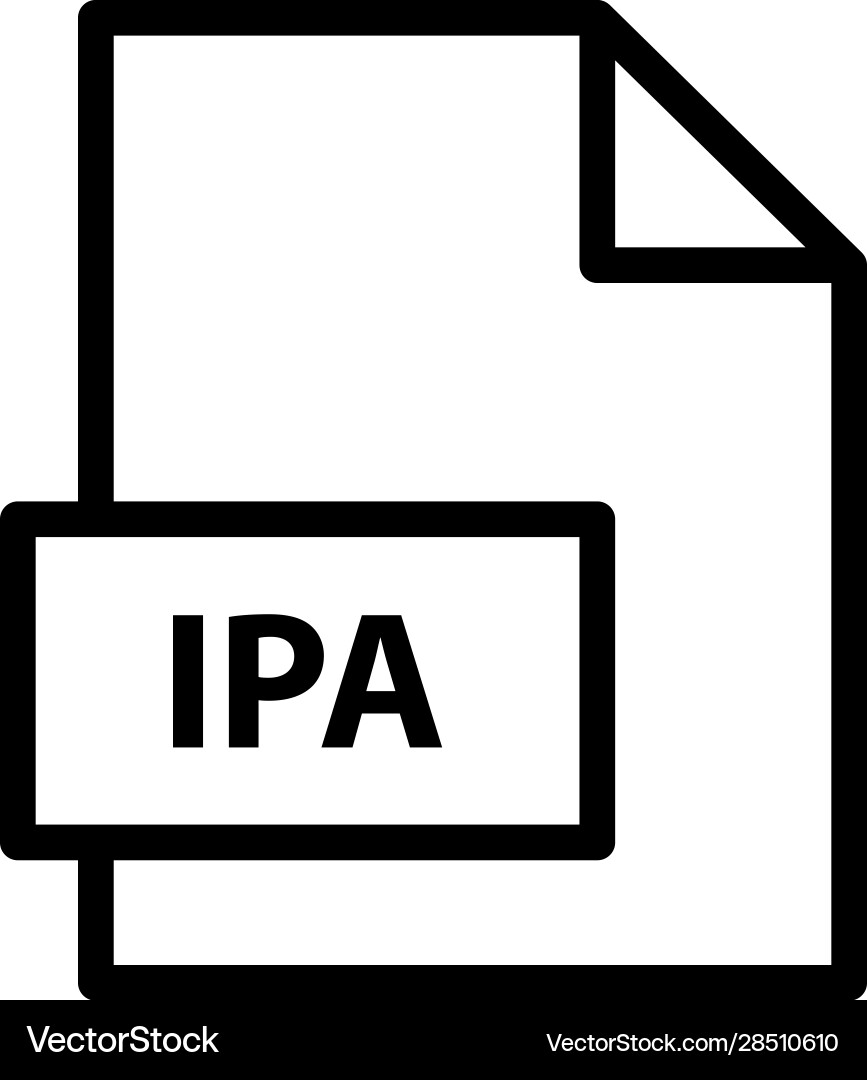 Document extension file format icon ipa symbol vector image