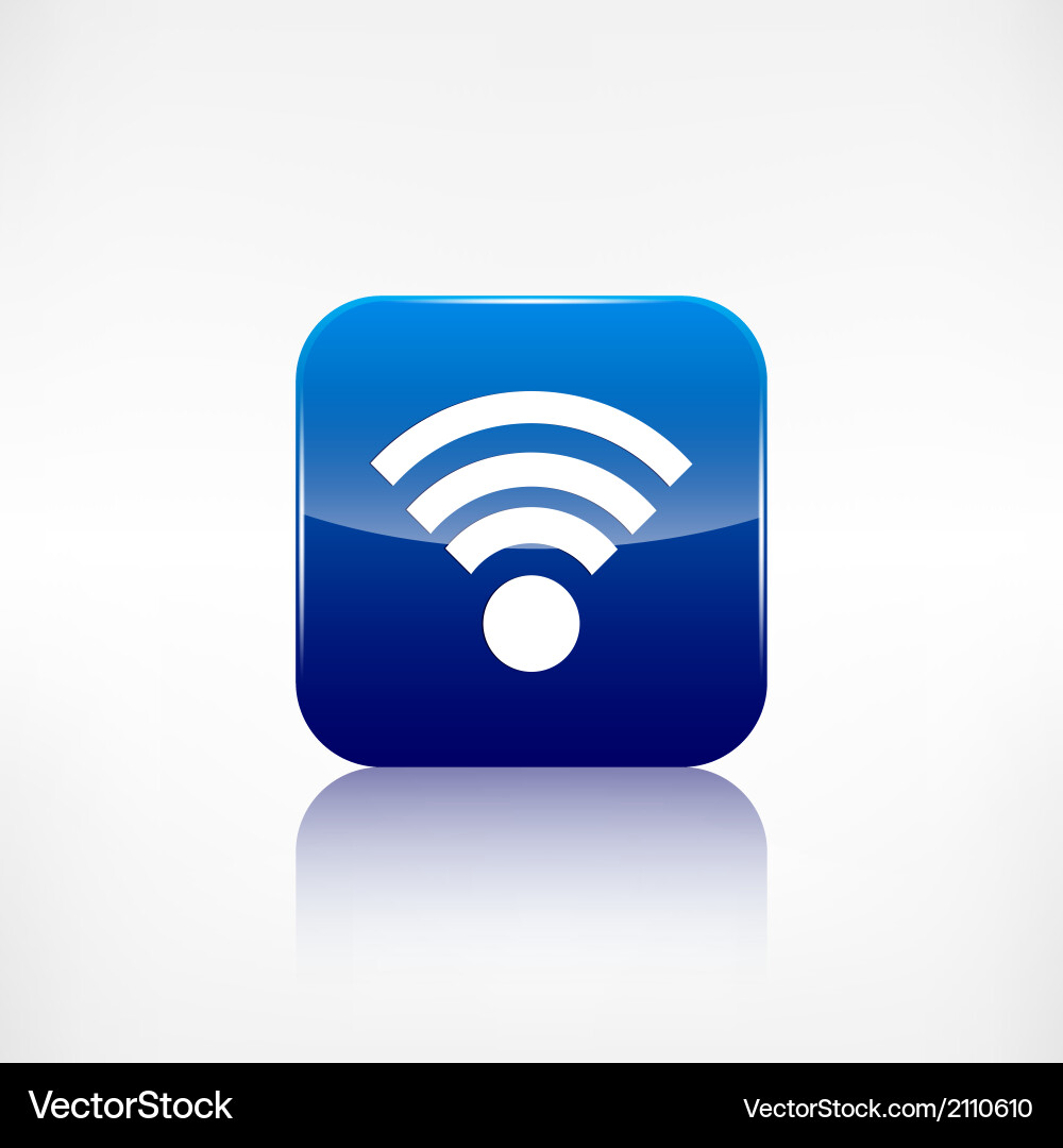 Drahtloser Web-Icon-Anwendungsknopf Vektorbild