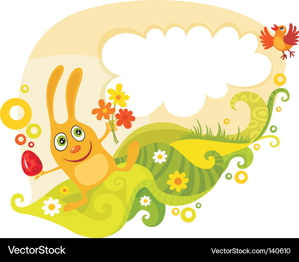 Easter Bunny Card vector image