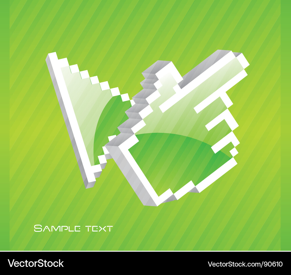 Hand and cursor Vector Image
