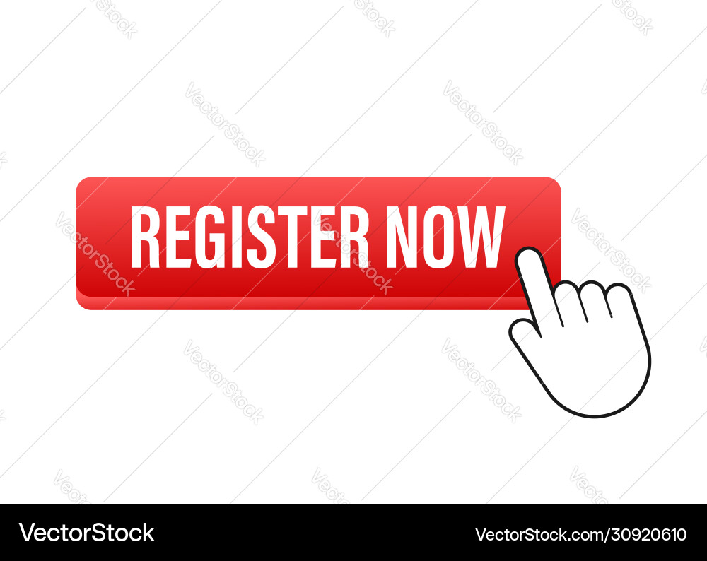 Register Now - Clickable Button vector image