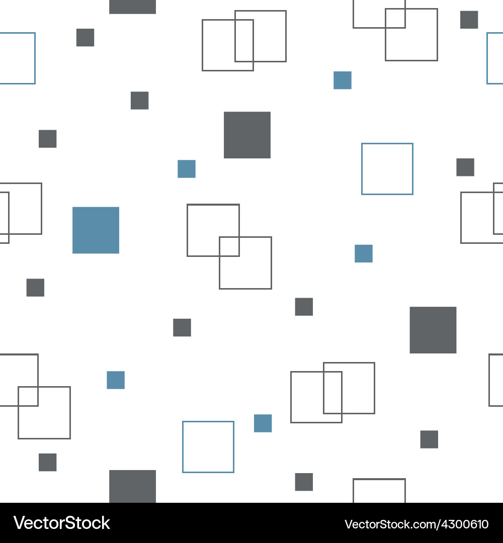 Retro Geometric Square Pattern vector image