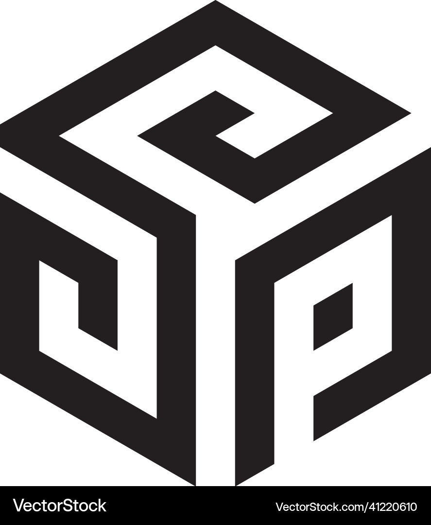 Sp or ps initial letter logo design Royalty Free Vector
