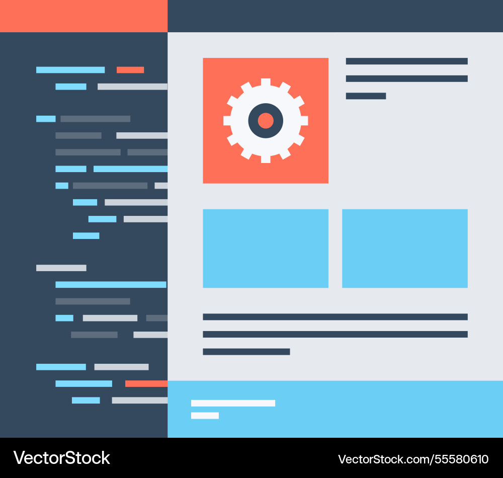 Web development flat icon Web development flat icon vector image