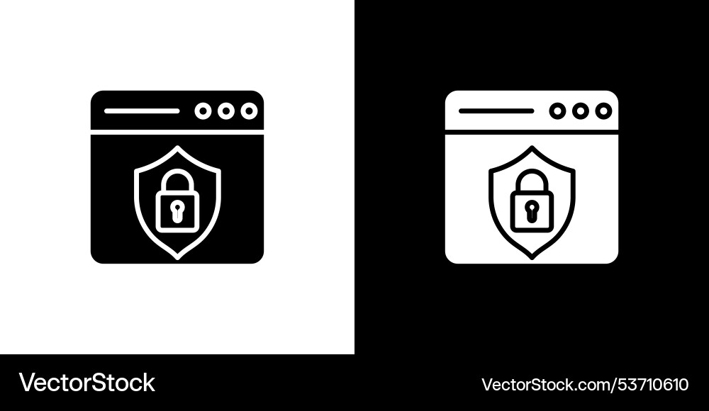 Web security icon art design Vector Image