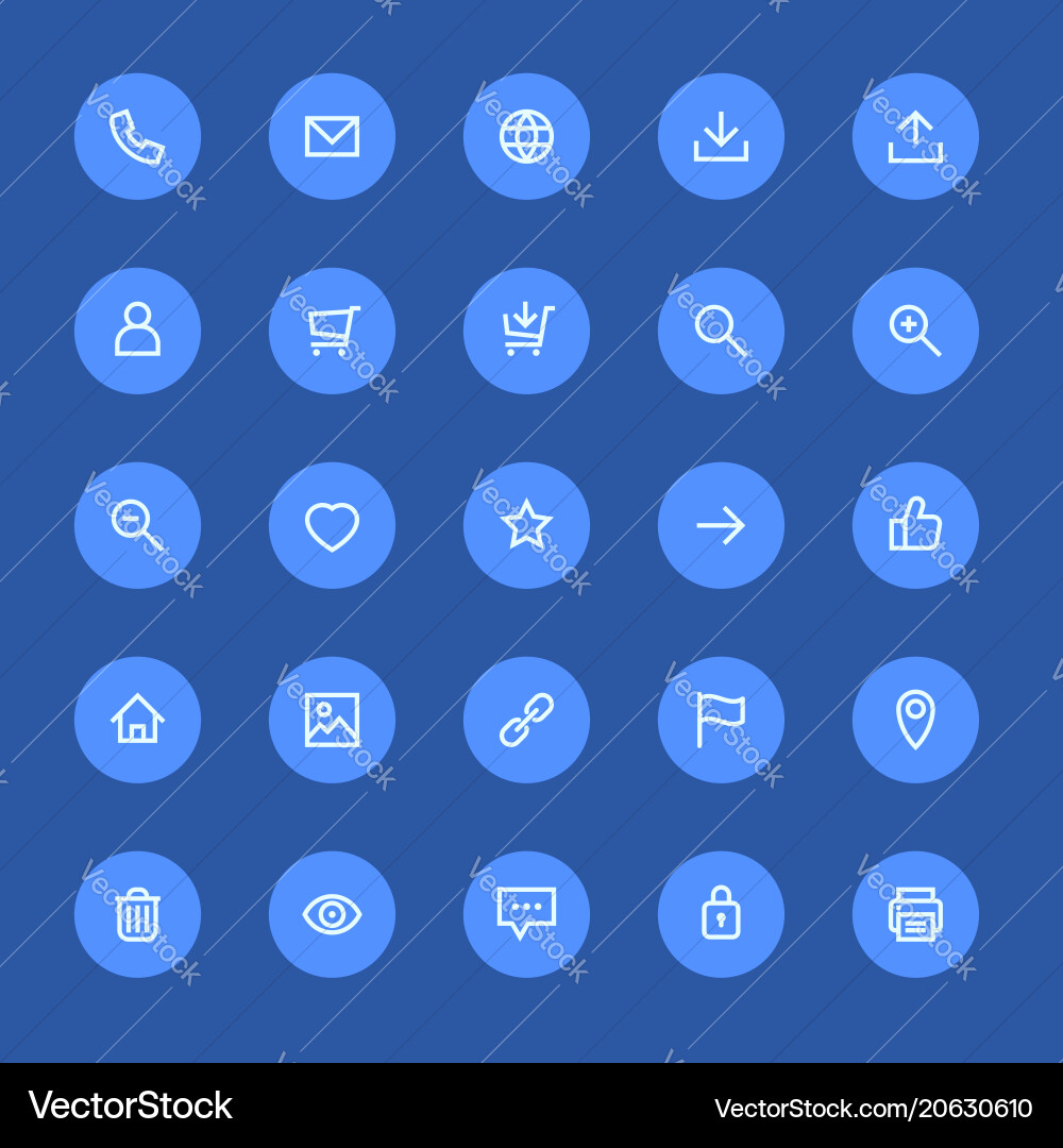 Web UI Icon Set - Digital Toolkit vector image