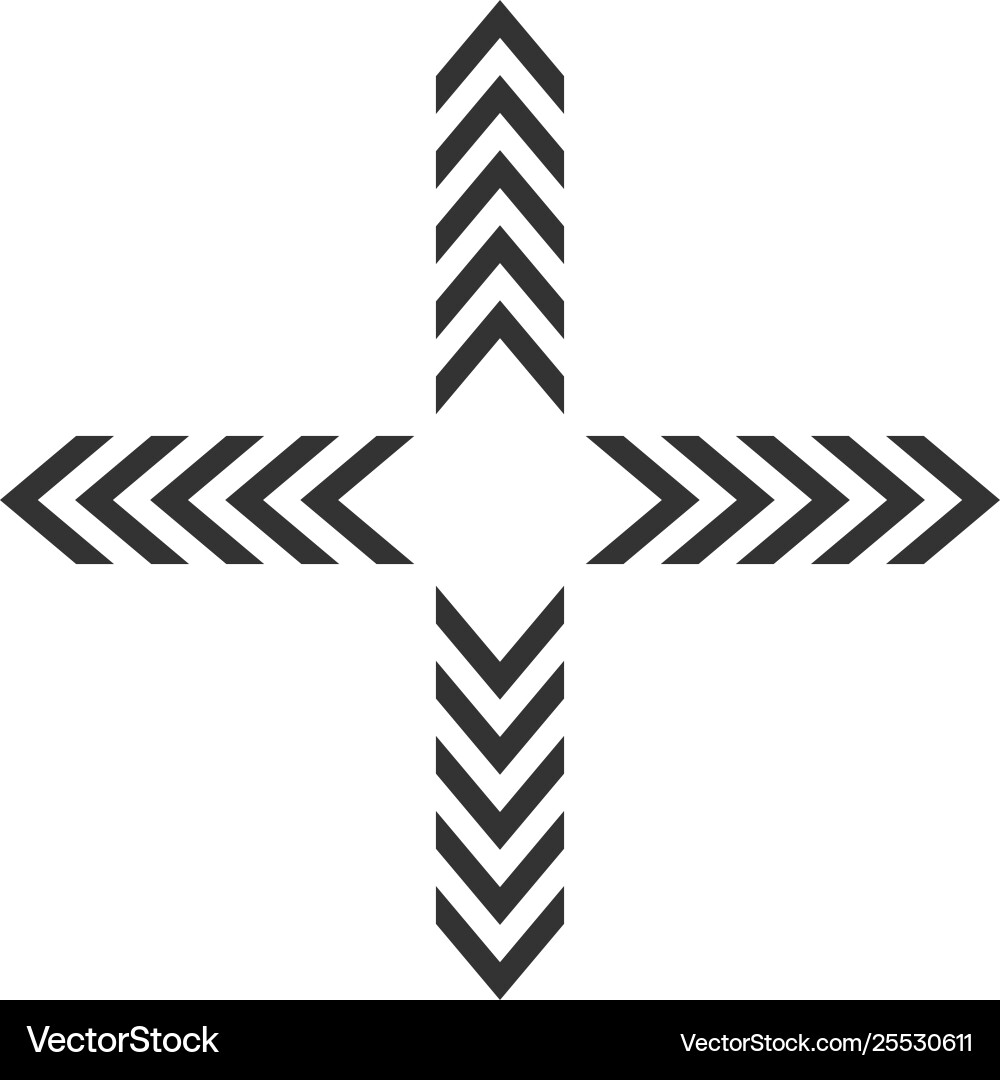 Arrows in four directions icon isolated flat – Royalty-Free Vector |  VectorStock, image size:1000x1080