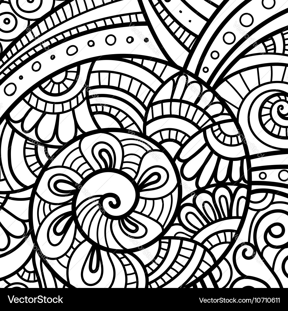 Black and white pattern in a entangle style vector image