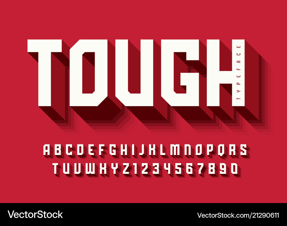 Bold Display Font - Industrial Style vector image