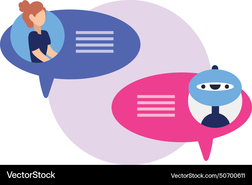 Chatbot service customer Royalty Free Vector Image