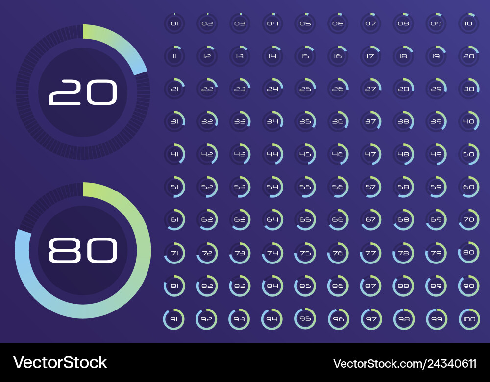 Circular interval timer Circular interval timer Vector Image