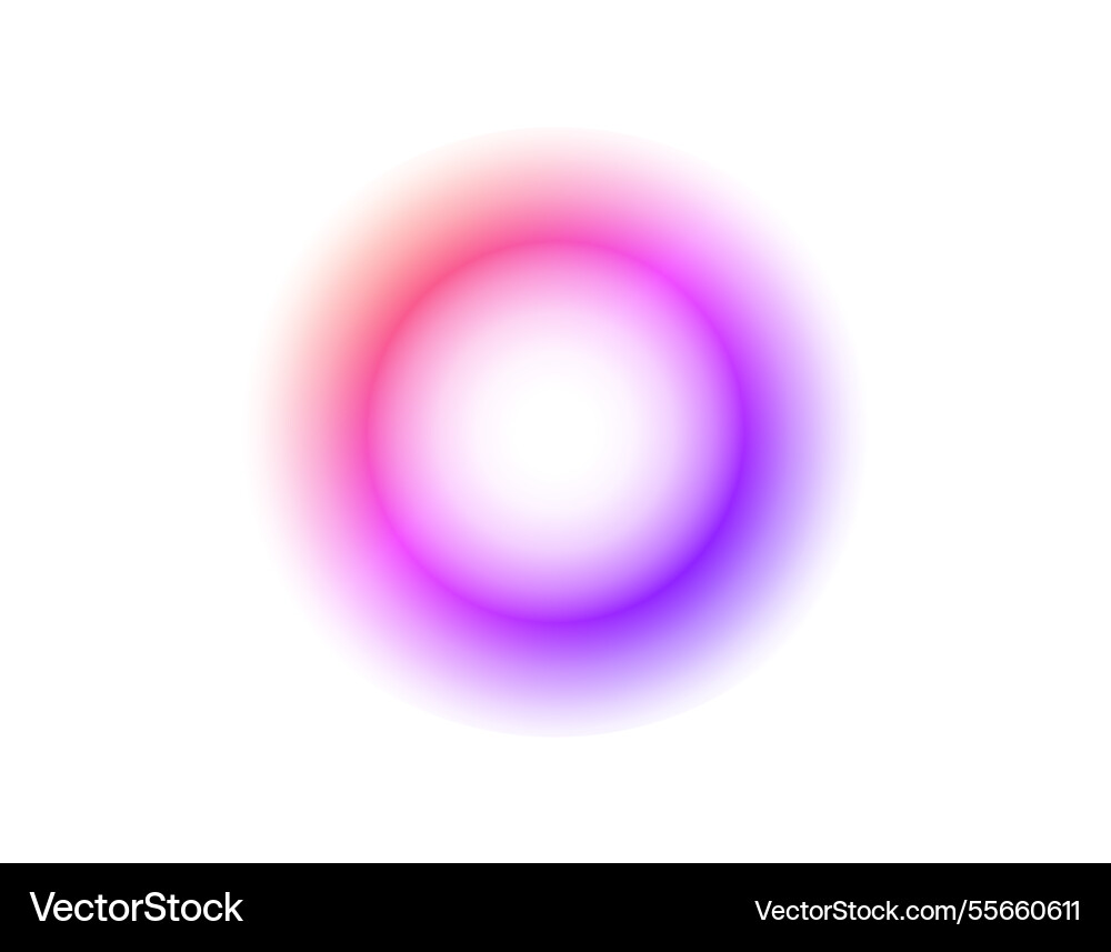 Colorful gradient circle with soft glow vector image