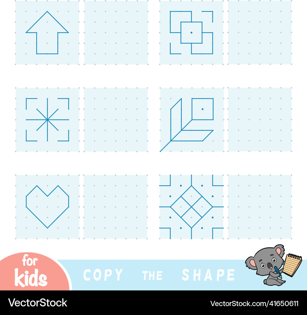 Copy the picture education game for children draw Copy the picture education game for children draw vector image