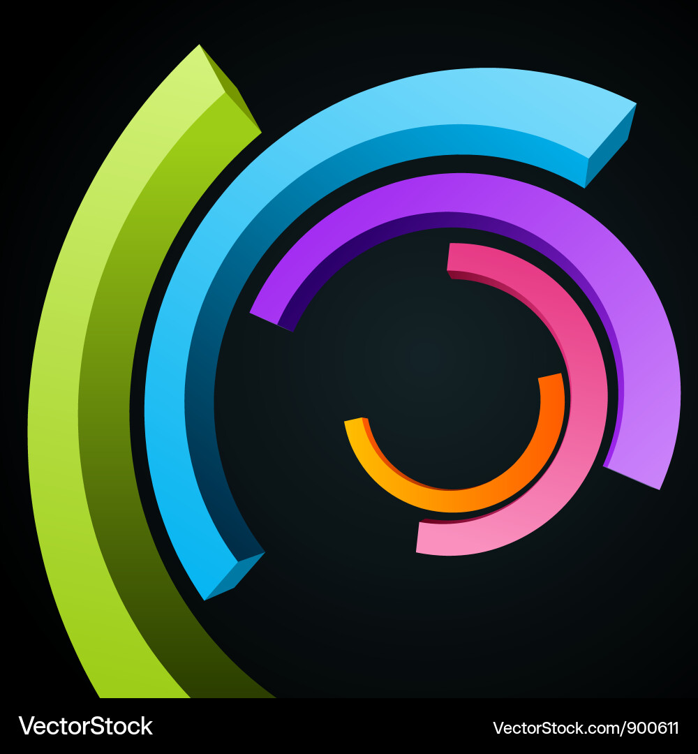 Dynamic Circle Rings Background Vector Image