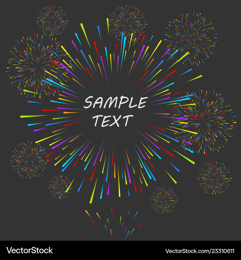 Fireworks with space for text new year xmas Fireworks with space for text new year xmas vector image
