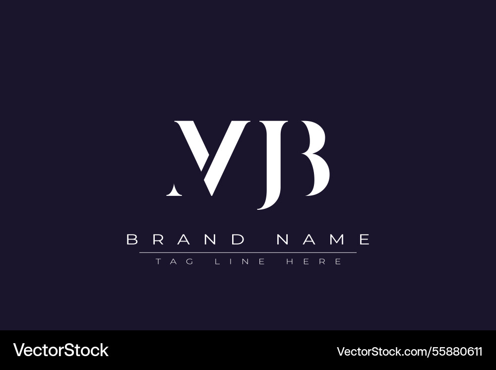 MJB Abstract Letter Logo Vector Image