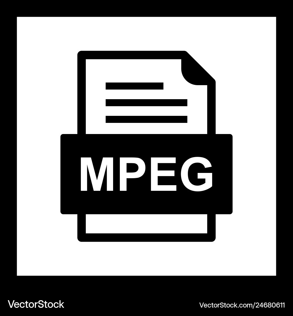 Mpeg file document icon Vector Image