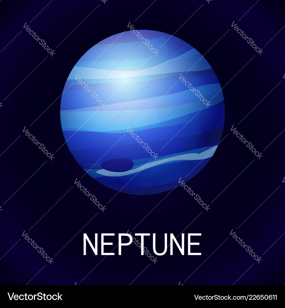 Cartoon neptune planet Vector Images \u0026 Graphics for Commercial Use |  VectorStock, image size:1000x1080