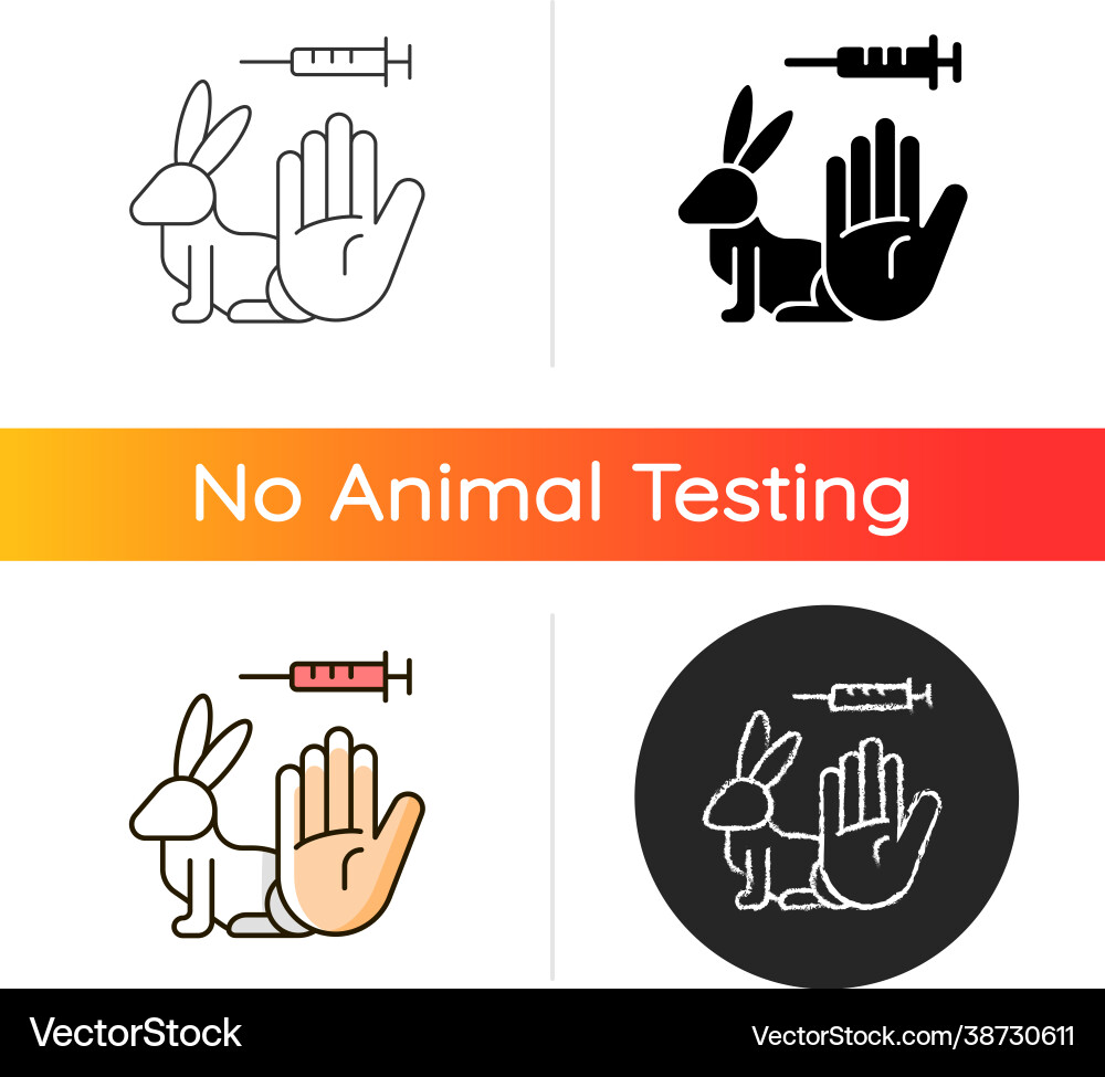 No rabbit testing gradient icon No rabbit testing gradient icon Vector Image